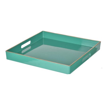 R16 HOME Turquoise Mimosa Square Tray 42541